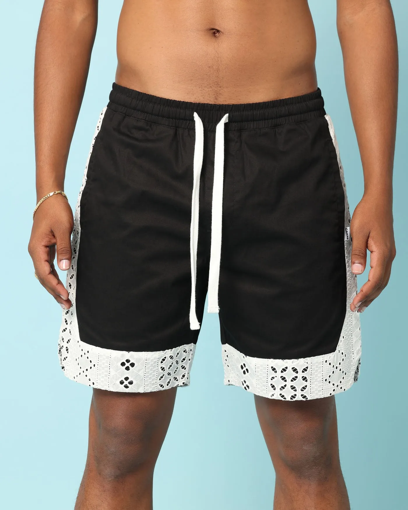 Carré Bandana Lace Shorts Black