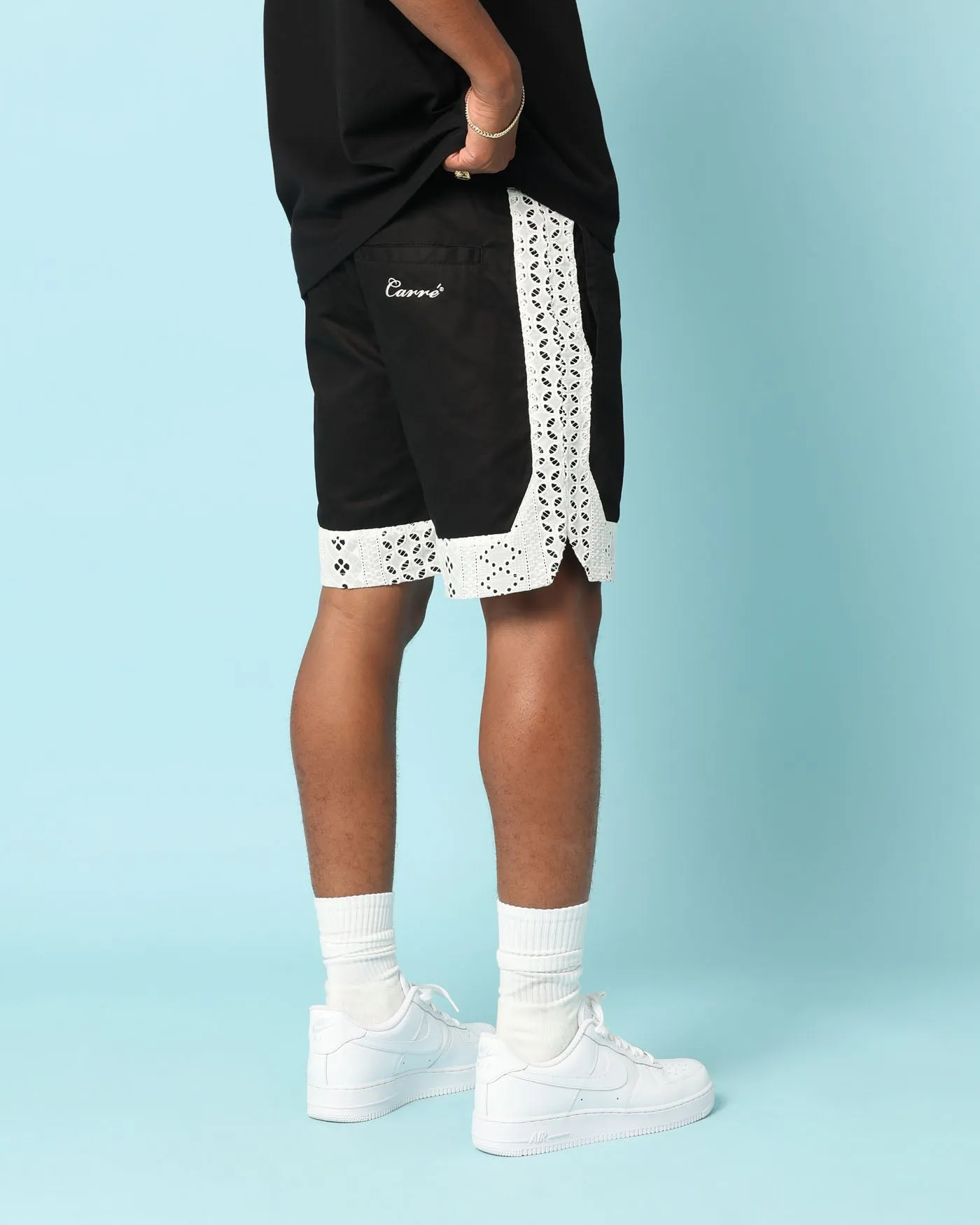 Carré Bandana Lace Shorts Black