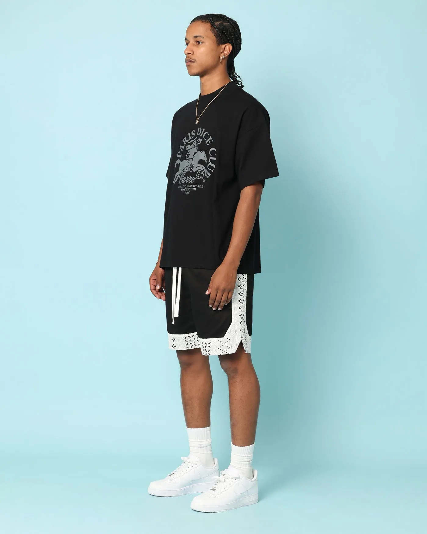 Carré Bandana Lace Shorts Black