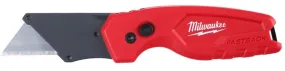 Milwaukee FASTBACK Series 48-22-1500 Compact Utility Knife, 1.27 in L Blade, 0.02 in W Blade, Steel Blade, 1-Blade :EA: QUANTITY: 1